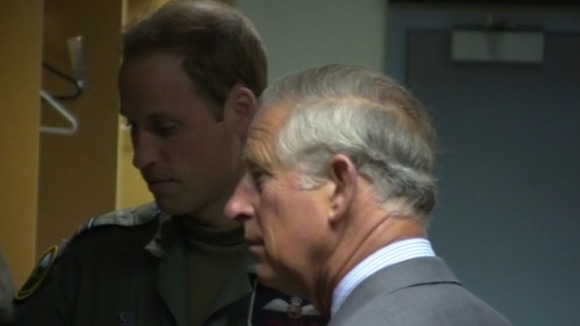 Prince William and Prince Charles at RAF Valley