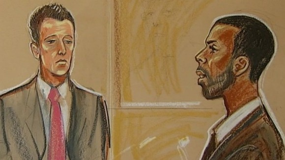 An artist's impression of John Terry and Anton Ferdinand in court today