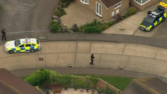 Essex Police at the scene of the shooting in Clacton-On-Sea