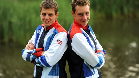 Great Britain's Jonathan Brownlee (left) and Alistair Brownlee (right)