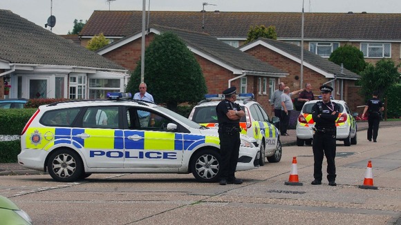 Police cordon off the area