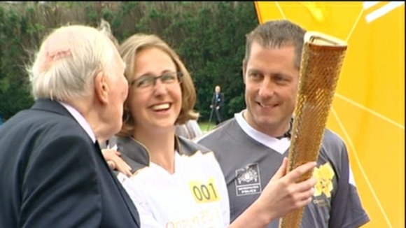 Sir Roger Bannister and Nicola Beyrom
