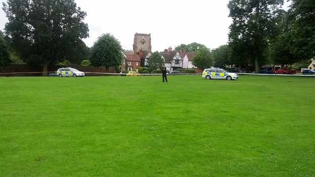 Part of Writtle Green has been cordoned off by Essex Police.