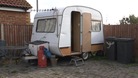 A caravan on the site