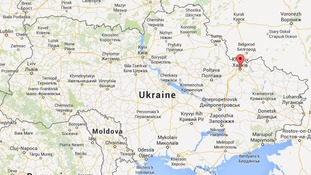 ukraine explosion hits kharkiv peace march itv news