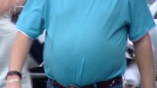 An overweight person