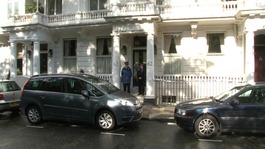 Police at the scene in Cadogan Place.