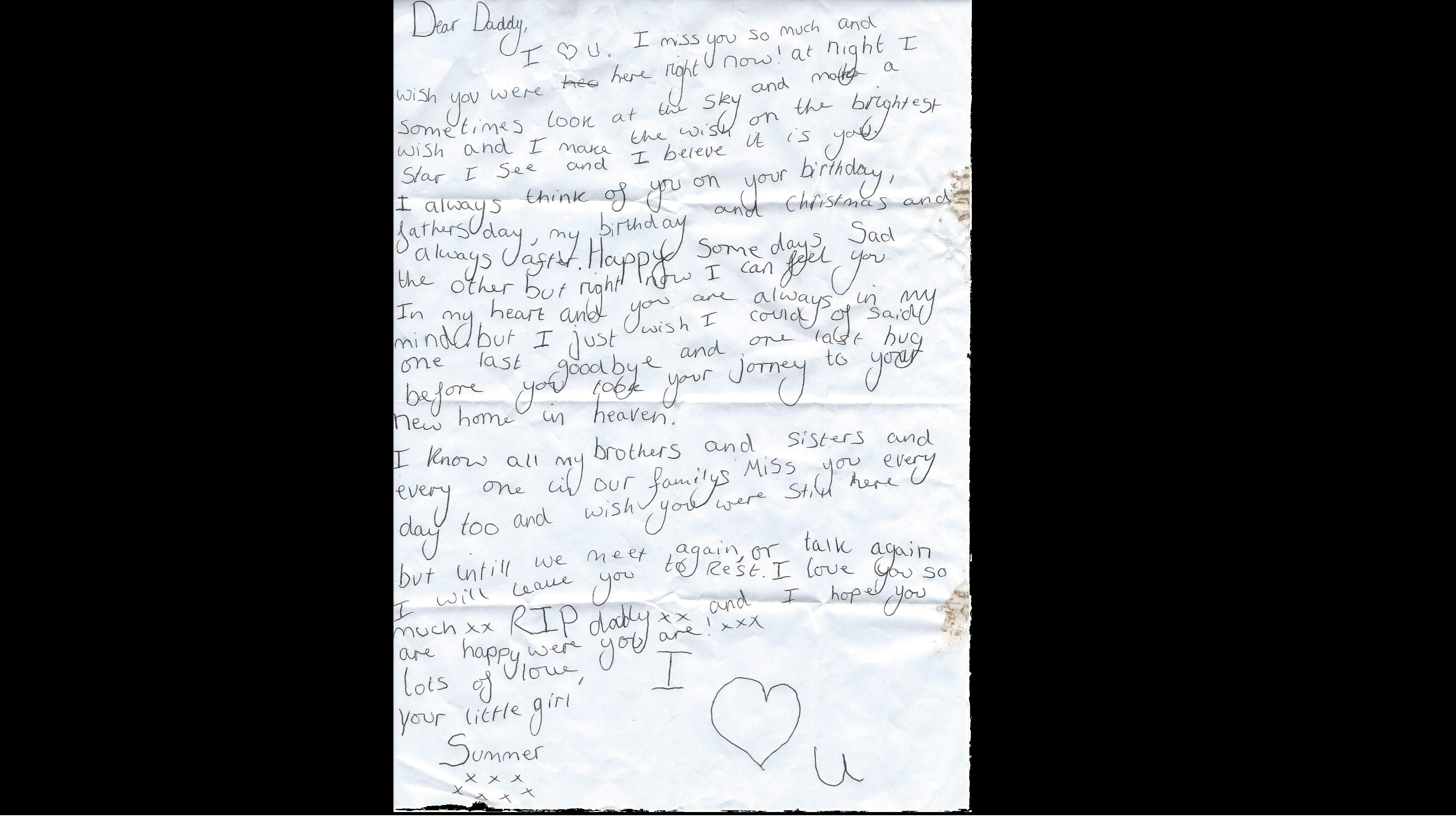 girl-s-heartfelt-lost-letter-to-dead-father-returned-itv-news