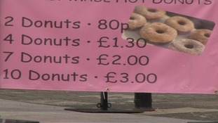 A food advert in Gt Yarmouth