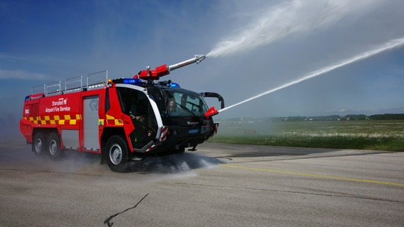 One of the new fire trucks