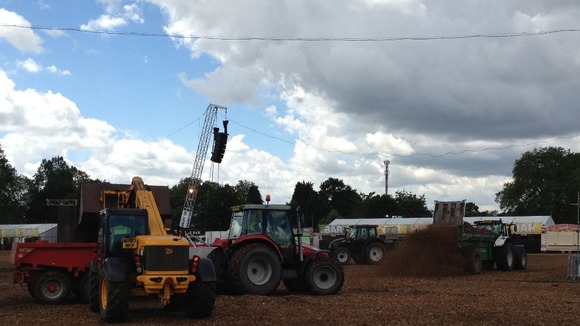 Tractors in Hyde Park.