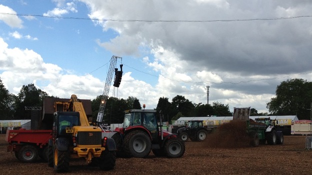 Tractors in Hyde Park.