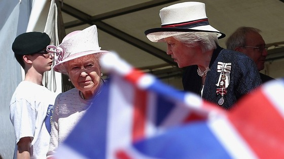 The Queen arrived aboard a steam train named in her honour in 1933