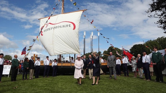 Queen Elizabeth II tours the Herefordshire Diamond Day celebrations at King George V Playing Fields in Hereford
