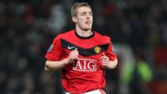 Darren Fletcher playing for Manchester United