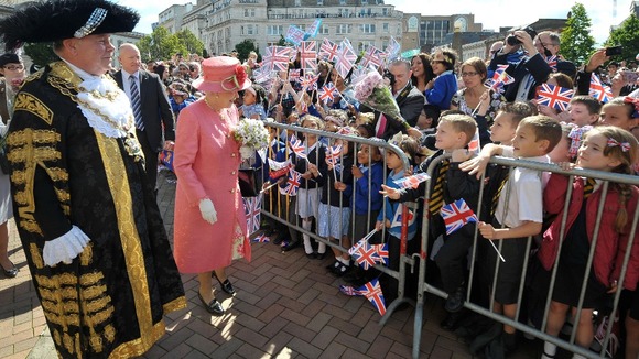 The Queen meets the crowds in Victoria Square, Birmingham