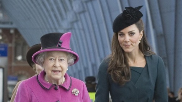 Fashion icon Kate, the Duchess of Cambridge and The Queen in Leicester