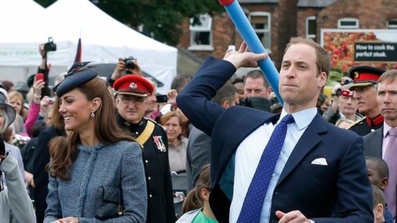 Prince William took part in sports day activities