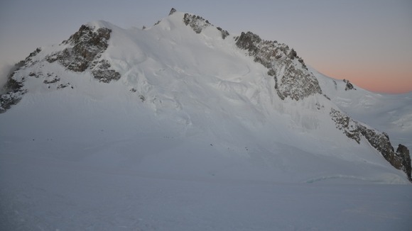 Mont Maudit in the French Alps following the avalanche which struck on Thursday.