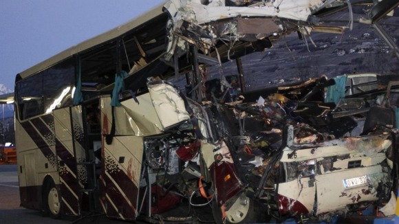 Bus crash in Switzerland