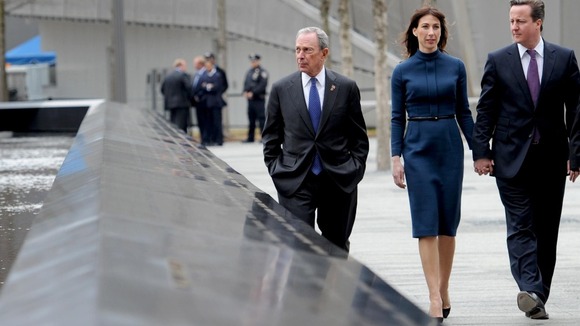 David and Samantha Cameron at Ground Zero