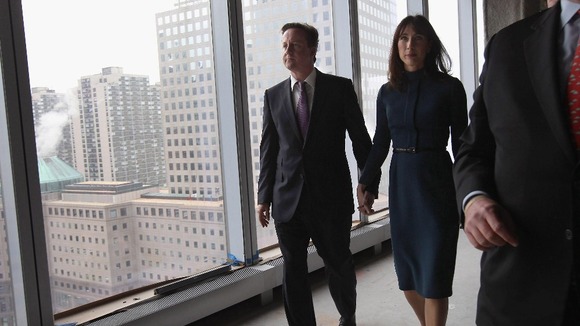 David and Samantha Cameron viewing Ground Zero