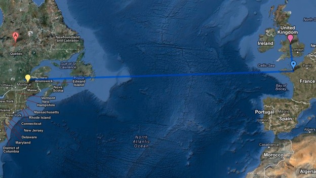 The pigeon travelled 3000 miles instead of 300 miles
