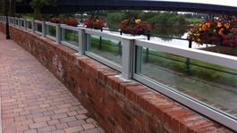 The new flood defences in Upton-on-Severn in Worcestershire 