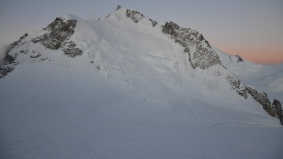 Mont Maudit in the French Alps following the avalanche which struck on Thursday.
