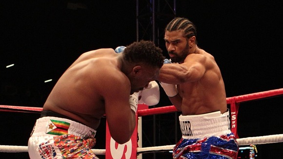 Both boxers battle against each other at Upton Park.