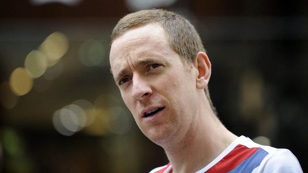 Cyclist Bradley Wiggins during the opening of the Team GB Shop at Westfield, Stratford, London.