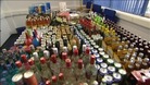Bottles of vodka and can of beer