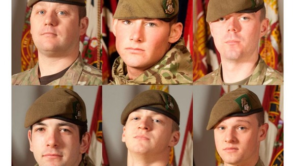 Still of six soldiers killed in Aghan. March 6th 2012