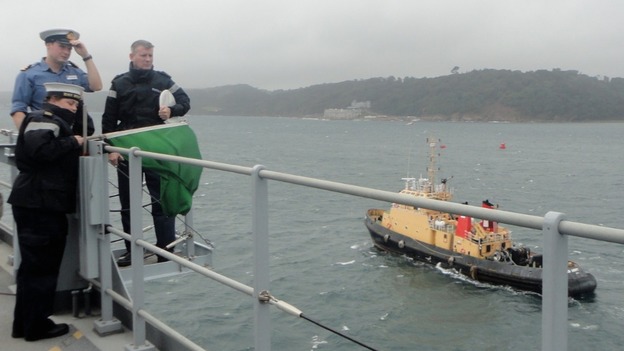 HMS Bulwark sets sail