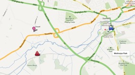 Google map showing the location of the accident