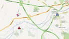 Google map showing the location of the accident