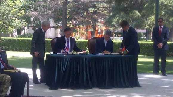 Cameron and Karzai sign deal for British-style Sandhurst officer's training academy in Afghanistan