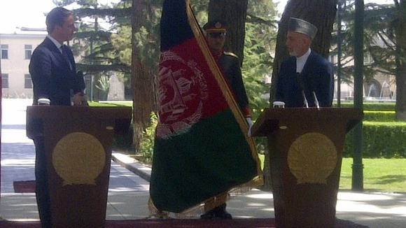 Cameron and Karzai give a joint press conference