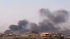Smoke billows from the Damascus skyline in Syria. 