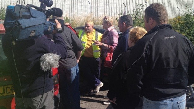 Remploy protests in Bridgend.