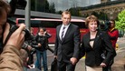 PC Simon Harwood, and his wife Helen, arrive at Southwark Crown Court