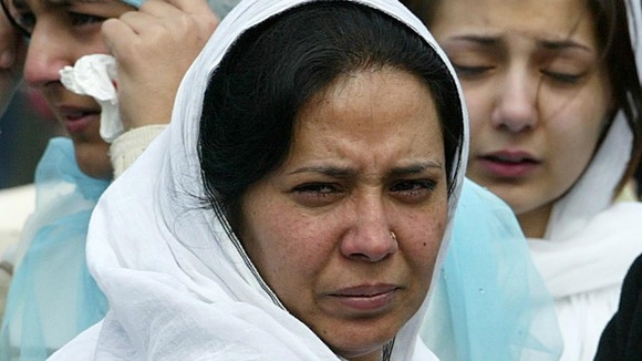 Shafilea Ahmed's mother Farzana (front centre) has been giving evidence today.