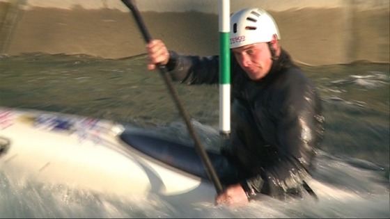 Team GB Slalom Canoeist Richard Hounslow in training