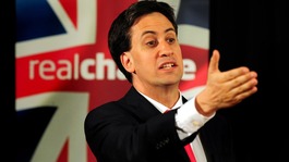 Miliband giving a speech