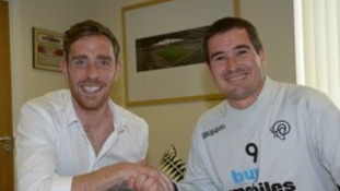 Nigel Clough welcomes Richard Keogh to Derby County