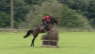 Horse and rider jumping