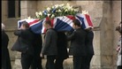 Coffin arriving at church