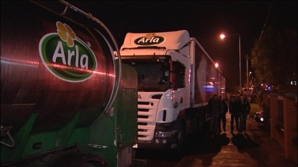 Dairy farmers' protest