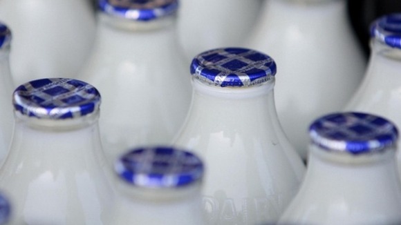 File photo of milk bottles.
