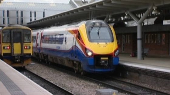 East Midland Trains service at train station in the region